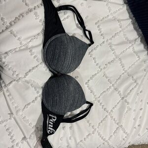 PINK Victoria's Secret Black and Pink Bra